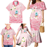 Guam Fishhook Mix Guasali Flowers Family Matching Mermaid Dress and Hawaiian Shirt Dreaming Coral LT7 - Polynesian Pride