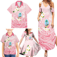 Guam Fishhook Mix Guasali Flowers Family Matching Summer Maxi Dress and Hawaiian Shirt Dreaming Coral LT7 - Polynesian Pride