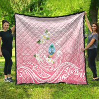 Guam Fishhook Mix Guasali Flowers Quilt Dreaming Coral