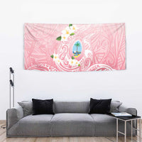 Guam Fishhook Mix Guasali Flowers Tapestry Dreaming Coral