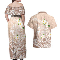 Guam Fishhook Mix Guasali Flowers Couples Matching Off Shoulder Maxi Dress and Hawaiian Shirt Dreaming Hazel