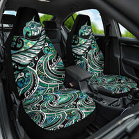 Maori Matariki - Manaia Car Seat Cover Emerald Paua Shell