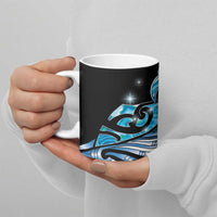 Maori Matariki - Manaia Ceramic Mug Galaxy Blue Paua Shell