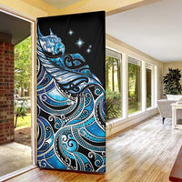 Maori Matariki - Manaia Door Cover Galaxy Blue Paua Shell