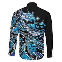 Maori Matariki - Manaia Family Matching Puletasi and Hawaiian Shirt Galaxy Blue Paua Shell