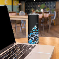 Maori Matariki - Manaia Skinny Tumbler Galaxy Blue Paua Shell