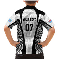 Personalised Fiji Rugby Family Matching Mermaid Dress and Hawaiian Shirt 2023 World Cup History Makers - White Ver LT7 - Polynesian Pride