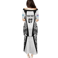 Personalised Fiji Rugby Puletasi 2023 World Cup History Makers - White Ver LT7 - Polynesian Pride
