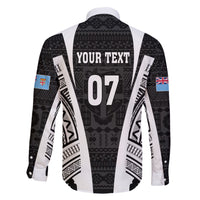 Personalised Fiji Rugby Family Matching Short Sleeve Bodycon Dress and Hawaiian Shirt 2023 World Cup History Makers - Black Ver LT7 - Polynesian Pride