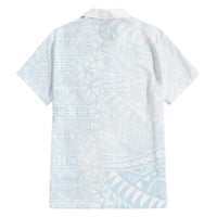 White Sunday Family Matching Off The Shoulder Long Sleeve Dress and Hawaiian Shirt Plumeria Tatau Mix Tapa LT7 - Polynesian Pride