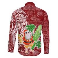 Hawaii Christmas Mele Kalikimaka Family Matching Off Shoulder Short Dress and Hawaiian Shirt Santa Claus LT7 - Polynesian Pride
