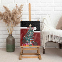 Personalised New Zealand Maori Christmas Canvas Wall Art Xmas Fern Mix Kowhawhai