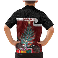 Personalised New Zealand Maori Christmas Family Matching Mermaid Dress and Hawaiian Shirt Xmas Fern Mix Kowhawhai LT7 - Polynesian Pride