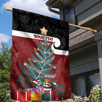 Personalised New Zealand Maori Christmas Garden Flag Xmas Fern Mix Kowhawhai LT7 - Polynesian Pride
