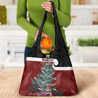 Personalised New Zealand Maori Christmas Grocery Bag Xmas Fern Mix Kowhawhai LT7 - Polynesian Pride