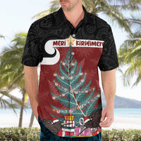 Personalised New Zealand Maori Christmas Hawaiian Shirt Xmas Fern Mix Kowhawhai LT7 - Polynesian Pride
