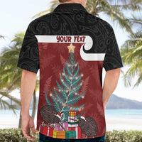 Personalised New Zealand Maori Christmas Hawaiian Shirt Xmas Fern Mix Kowhawhai LT7 - Polynesian Pride