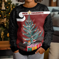Personalised New Zealand Maori Christmas Kid Ugly Christmas Sweater Xmas Fern Mix Kowhawhai LT7 - Polynesian Pride