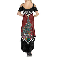 Personalised New Zealand Christmas Family Matching Summer Maxi Dress and Hawaiian Shirt Xmas Fern and Kiwi Birds LT7 - Polynesian Pride