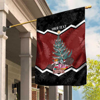 Personalised New Zealand Christmas Garden Flag Xmas Fern and Kiwi Birds