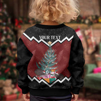 Personalised New Zealand Christmas Kid Ugly Christmas Sweater Xmas Fern and Kiwi Birds LT7 - Polynesian Pride