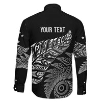 Aotearoa Personalized Lawn Bowls Maori Family Matching Short Sleeve Bodycon Dress and Hawaiian Shirt New Zealand Black Tribal Silver Fern LT7 - Polynesian Pride