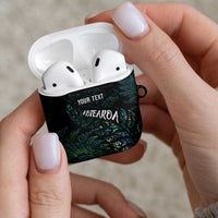 Aotearoa Personalized Lawn Bowls Maori AirPods Case New Zealand Paua Shell Tribal Silver Fern - Polynesian Pride