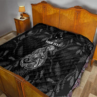 Personalised Maori Waitangi Quilt New Zealand Silver Fern Mix Kowhai Flowers LT7 - Polynesian Pride