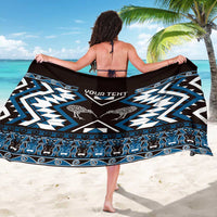 Personalised Taniko Motifs Aotearoa Sarong Waitangi Kowhaiwhai Kiwi - Blue LT7 - Polynesian Pride
