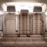 Vintage Beige Hawaiian Traditional Kapa Mix Flowers Lei Back Car Seat Cover