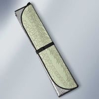 Vintage Sage Green Hawaiian Traditional Kapa Mix Flowers Lei Auto Sun Shade