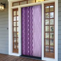 Vintage Violet Hawaiian Traditional Kapa Mix Flowers Lei Door Cover