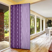 Vintage Violet Hawaiian Traditional Kapa Mix Flowers Lei Door Cover
