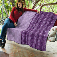 Vintage Violet Hawaiian Traditional Kapa Mix Flowers Lei Quilt