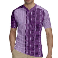Vintage Violet Hawaiian Traditional Kapa Mix Flowers Lei Rugby Jersey