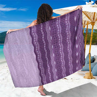 Vintage Violet Hawaiian Traditional Kapa Mix Flowers Lei Sarong