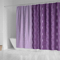 Vintage Violet Hawaiian Traditional Kapa Mix Flowers Lei Shower Curtain