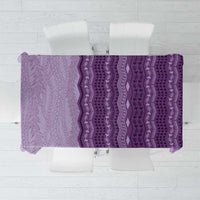 Vintage Violet Hawaiian Traditional Kapa Mix Flowers Lei Tablecloth