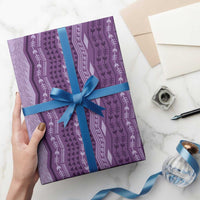Vintage Violet Hawaiian Traditional Kapa Mix Flowers Lei Wrapping Paper