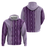 Vintage Violet Hawaiian Traditional Kapa Mix Flowers Lei Zip Hoodie