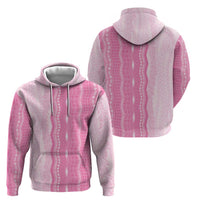 Vintage Pink Hawaiian Traditional Kapa Mix Flowers Lei Hoodie