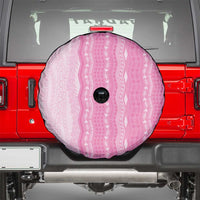 Vintage Pink Hawaiian Traditional Kapa Mix Flowers Lei Spare Tire Cover