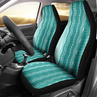 Vintage Teal Hawaiian Traditional Kapa Mix Flowers Lei Car Seat Cover