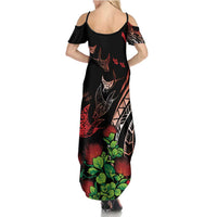 Aloha Hawaii Manta Rays Summer Maxi Dress Red Ohia Lehua