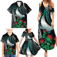 Aloha Hawaii Monk Seal Family Matching Summer Maxi Dress and Hawaiian Shirt Mix Ohia Lehua LT7 - Polynesian Pride