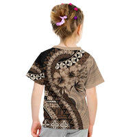 Bula Fiji Kid T Shirt Mocha Brown Kaivity Masi Tapa
