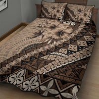 Bula Fiji Quilt Bed Set Mocha Brown Kaivity Masi Tapa