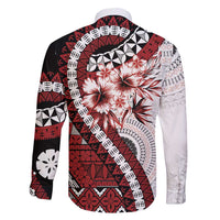 Bula Fiji Family Matching Short Sleeve Bodycon Dress and Hawaiian Shirt White Kaivity Masi Tapa LT7 - Polynesian Pride
