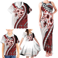 Bula Fiji Family Matching Tank Maxi Dress and Hawaiian Shirt White Kaivity Masi Tapa LT7 - Polynesian Pride
