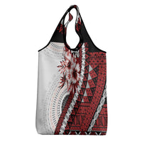 Bula Fiji Grocery Bag White Kaivity Masi Tapa